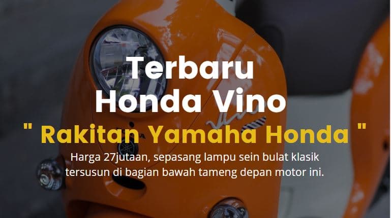 Honda Vino! Motor Matic Rakitan Kerjasama Honda dan Yamaha