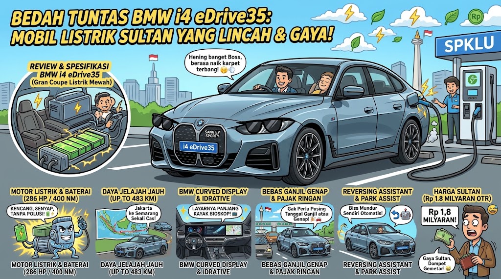 BMW i4 eDrive35 Harga dan spesifikasi